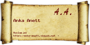 Anka Anett névjegykártya